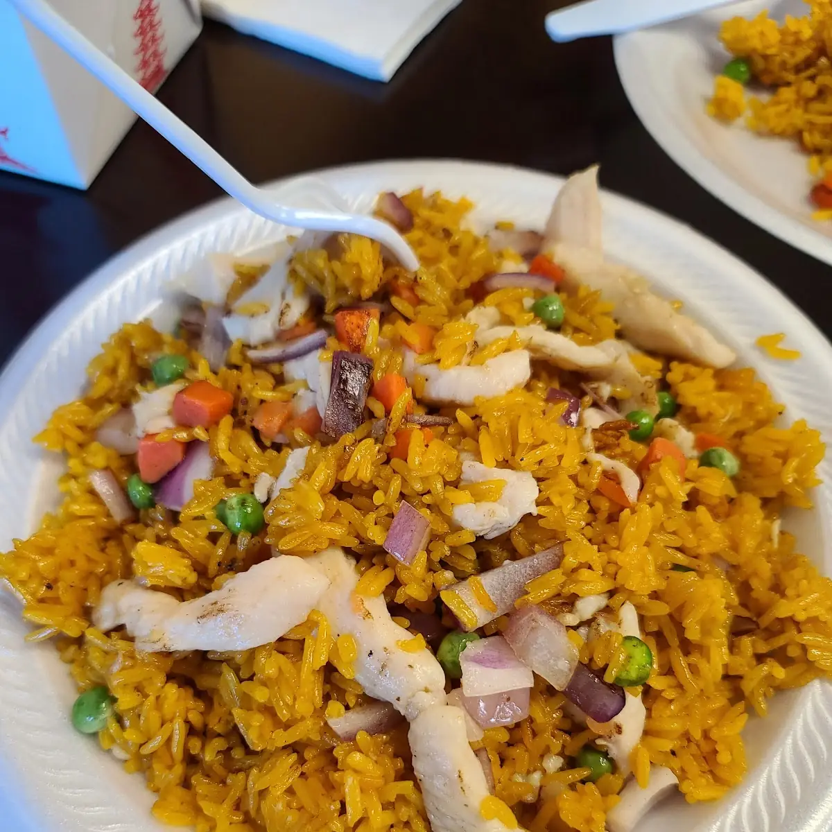 鸡炒饭 chicken fried rice